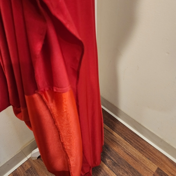 GIGI Red Floor length Backless Studded Open Front Prom Gown 4 - Picture 6 of 13